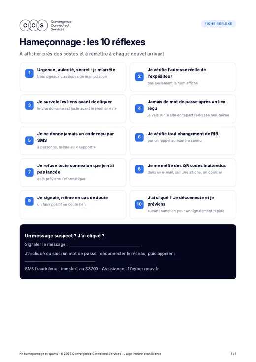 Aperçu de la fiche réflexe